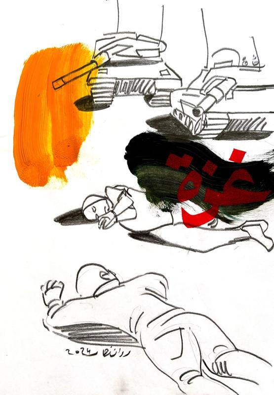 marwan-nassar-solo-exhibition-2024-painting-scenes-gaza