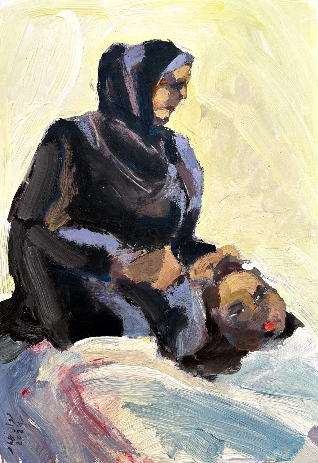 marwan-nassar-solo-exhibition-2024-painting-scenes-gaza