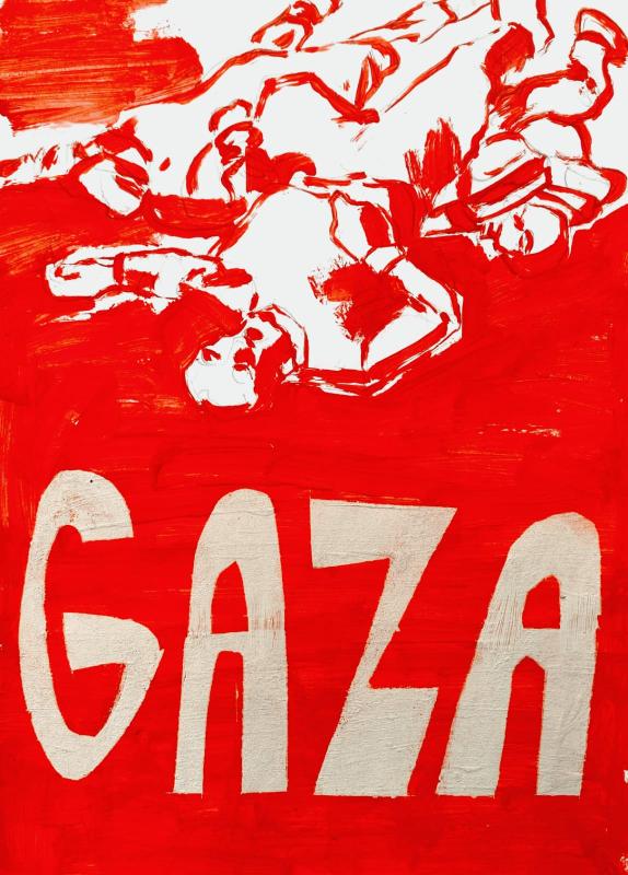 marwan-nassar-solo-exhibition-2025-painting-untitled-gaza