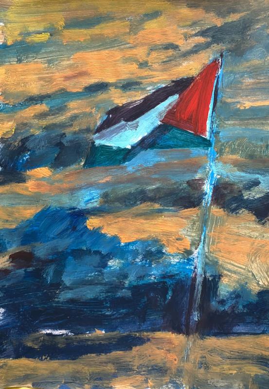 marwan-nassar-solo-exhibition-2025-painting-untitled-gaza