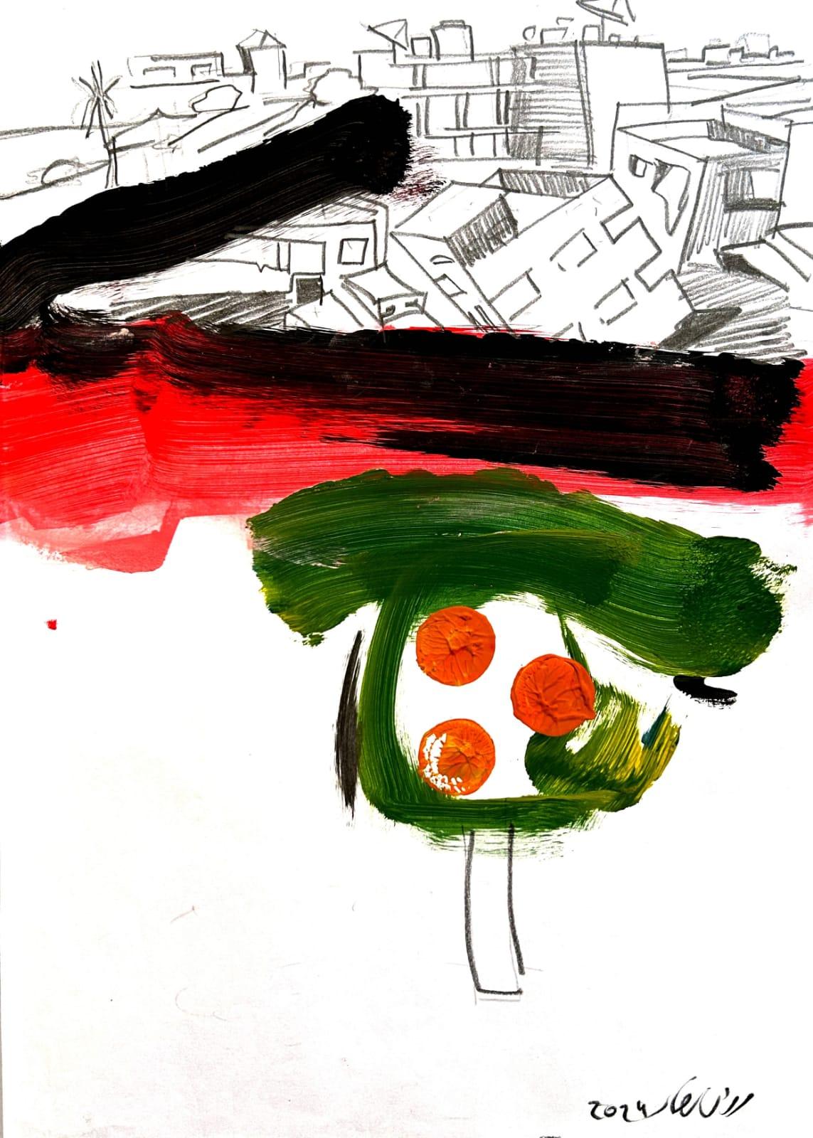 marwan-nassar-solo-exhibition-2024-painting-scenes-gaza