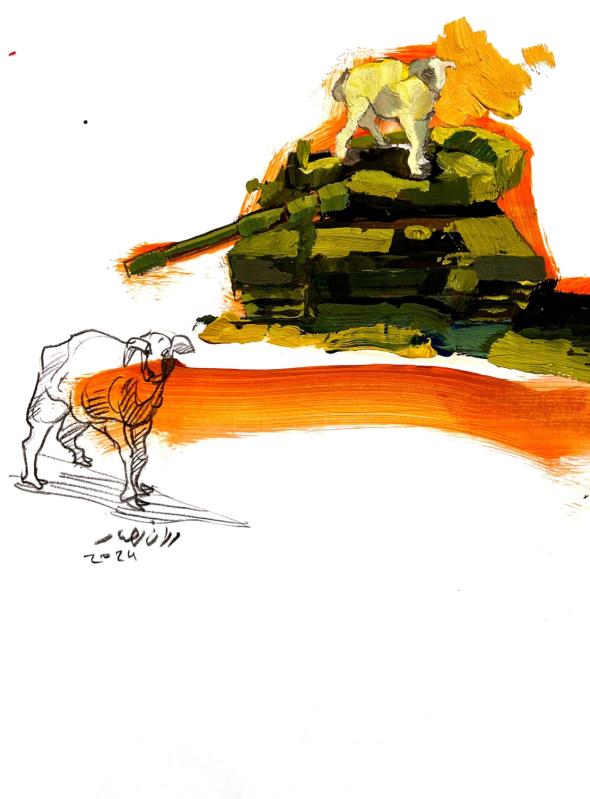 marwan-nassar-solo-exhibition-2024-painting-scenes-gaza