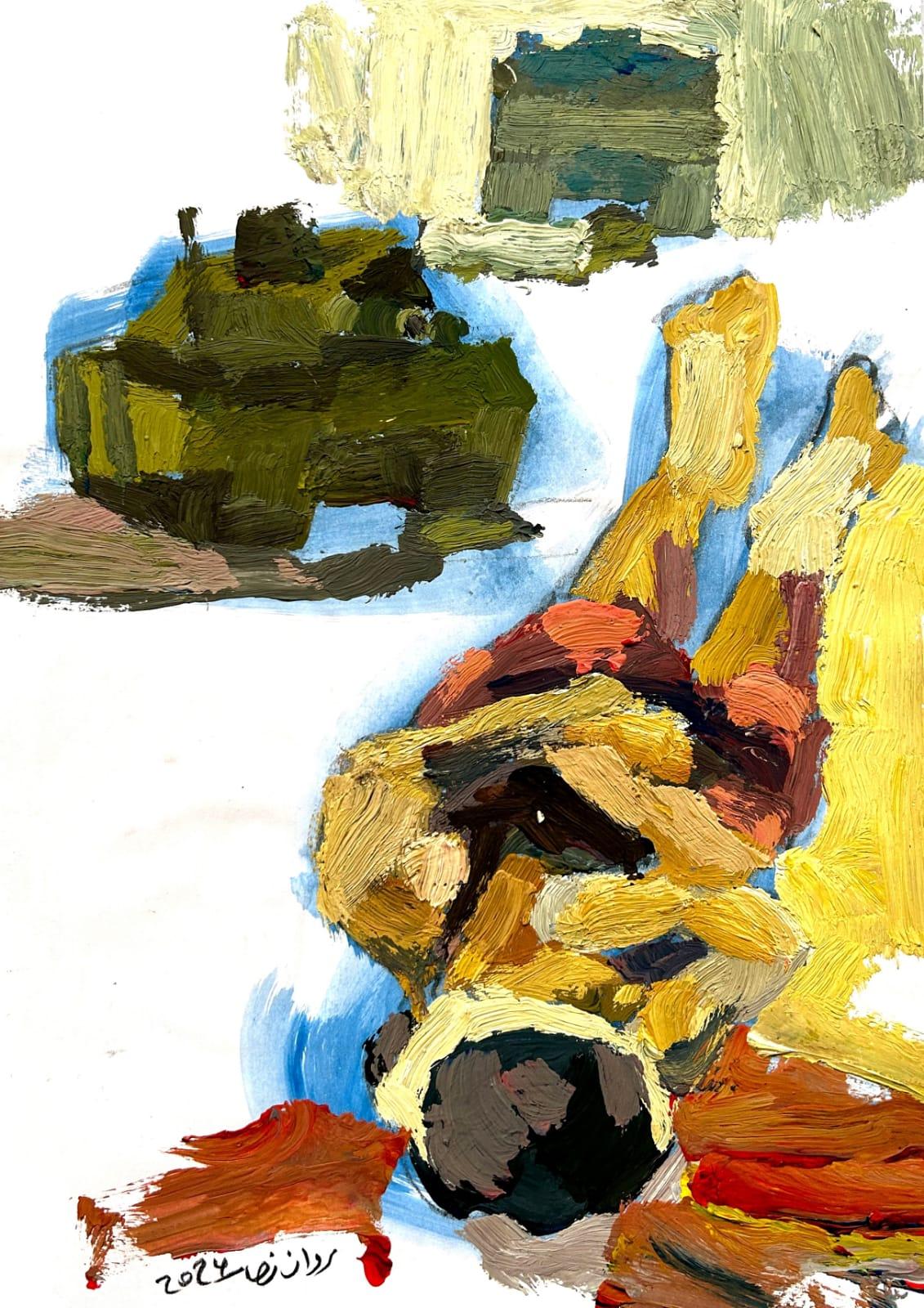 marwan-nassar-solo-exhibition-2024-painting-scenes-gaza