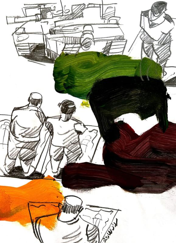 marwan-nassar-solo-exhibition-2024-painting-scenes-gaza