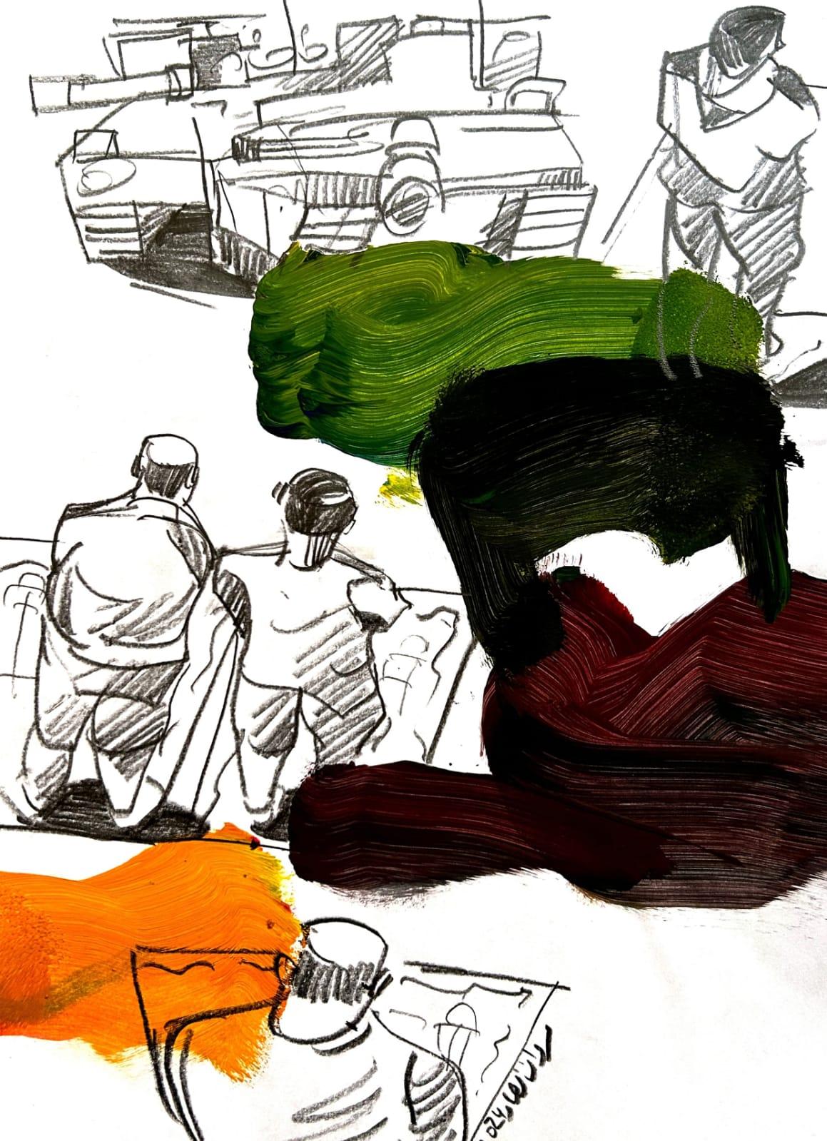 marwan-nassar-solo-exhibition-2024-painting-scenes-gaza