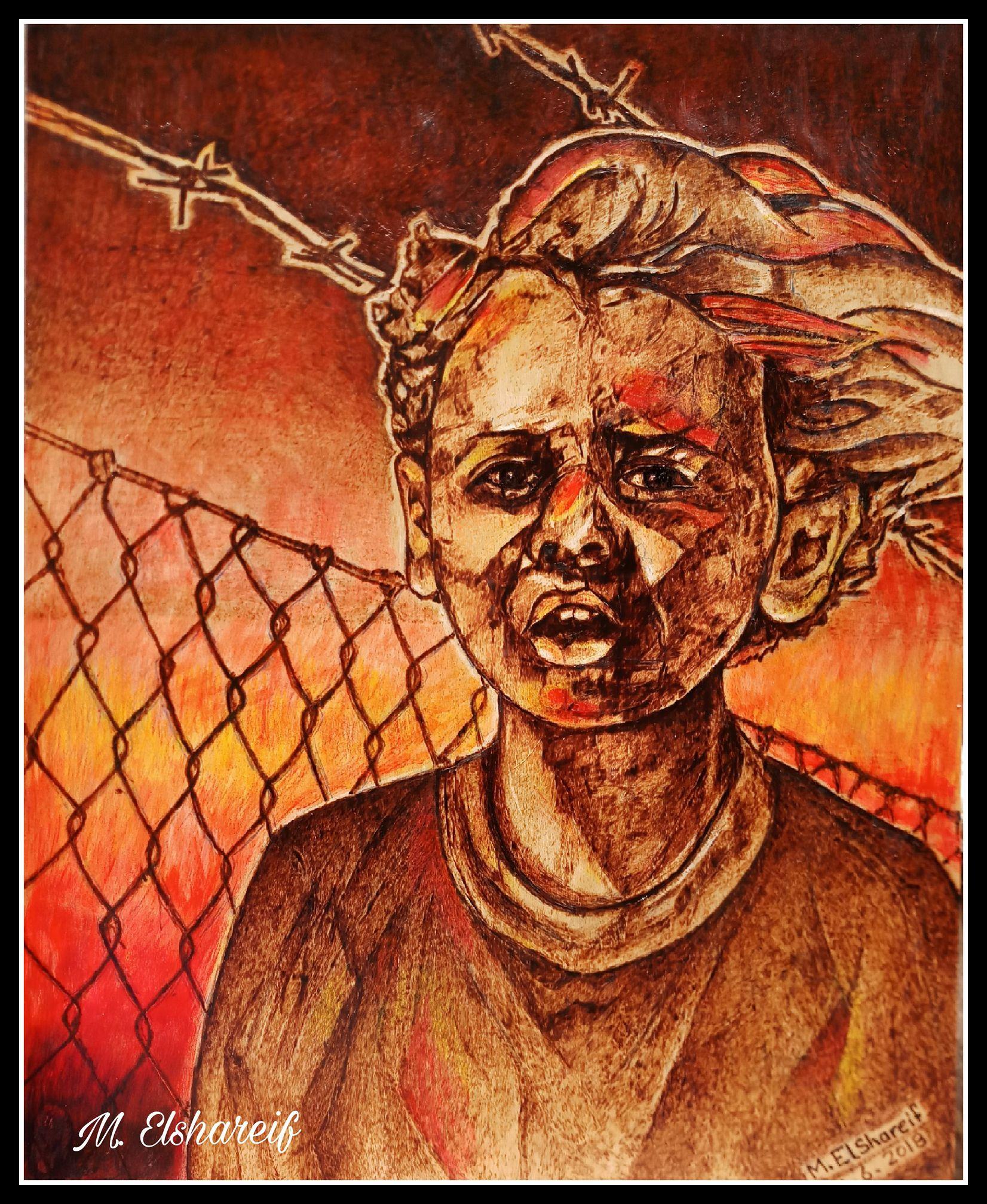 mohammed-elsherif-2018-painting-gaza-fence
